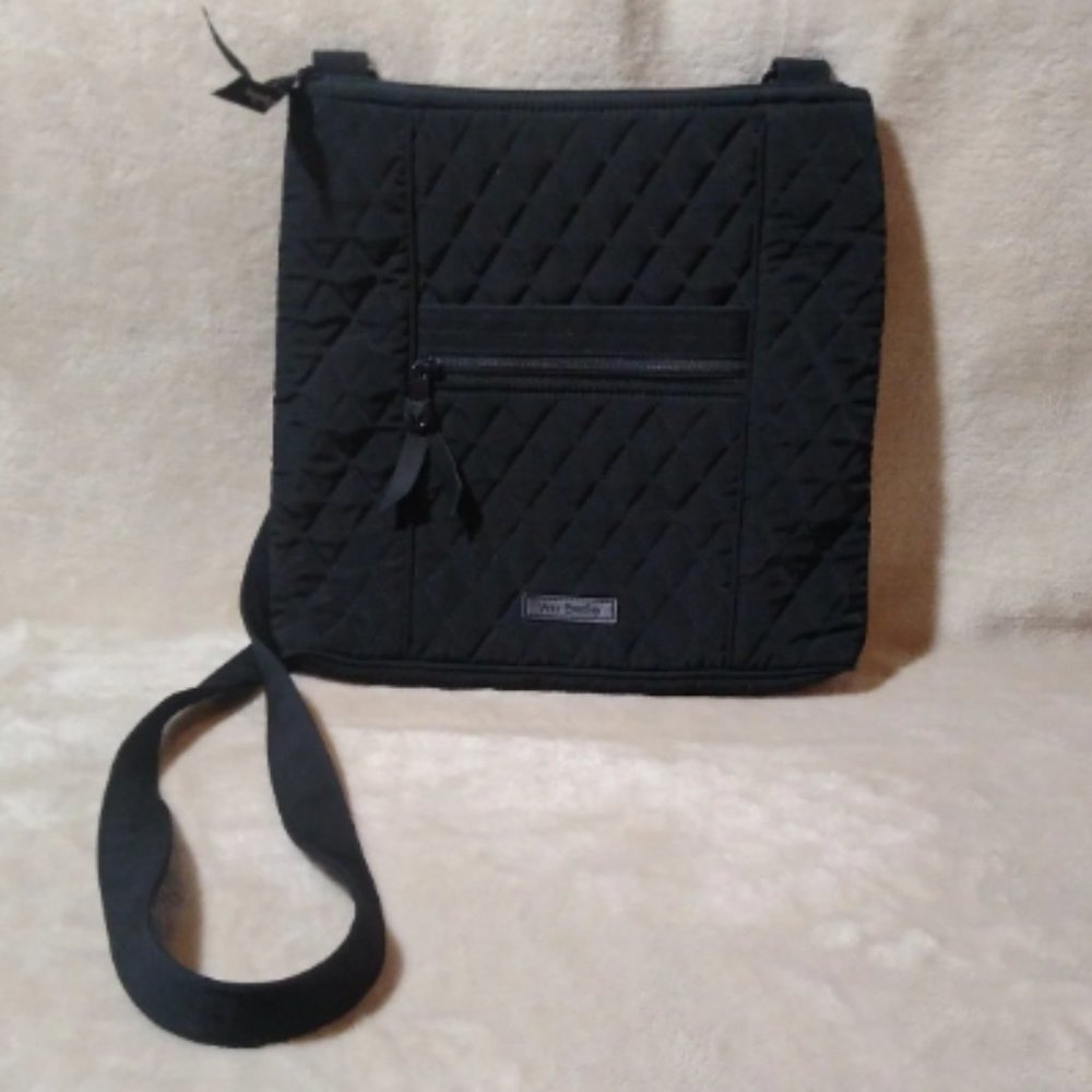 Vera Bradley Classic Black Shoulder Bag / Crossbody - Great Condition